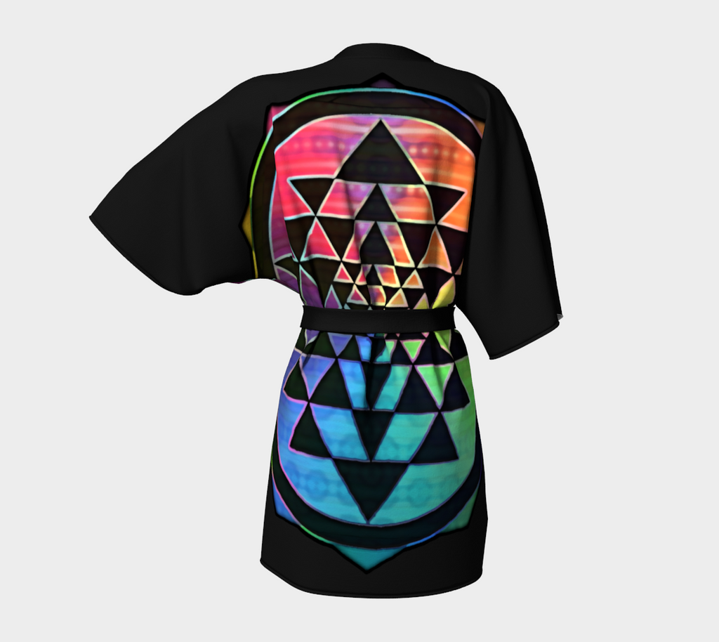 Rainbow Sri Yantra for Love Kimono