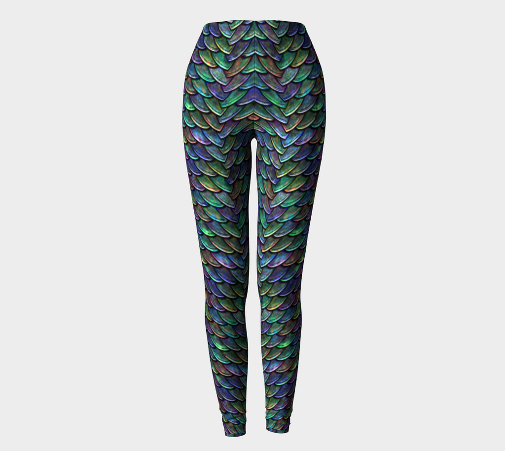 Mother of Dragons Rainbow Mermaid Scales Leggings