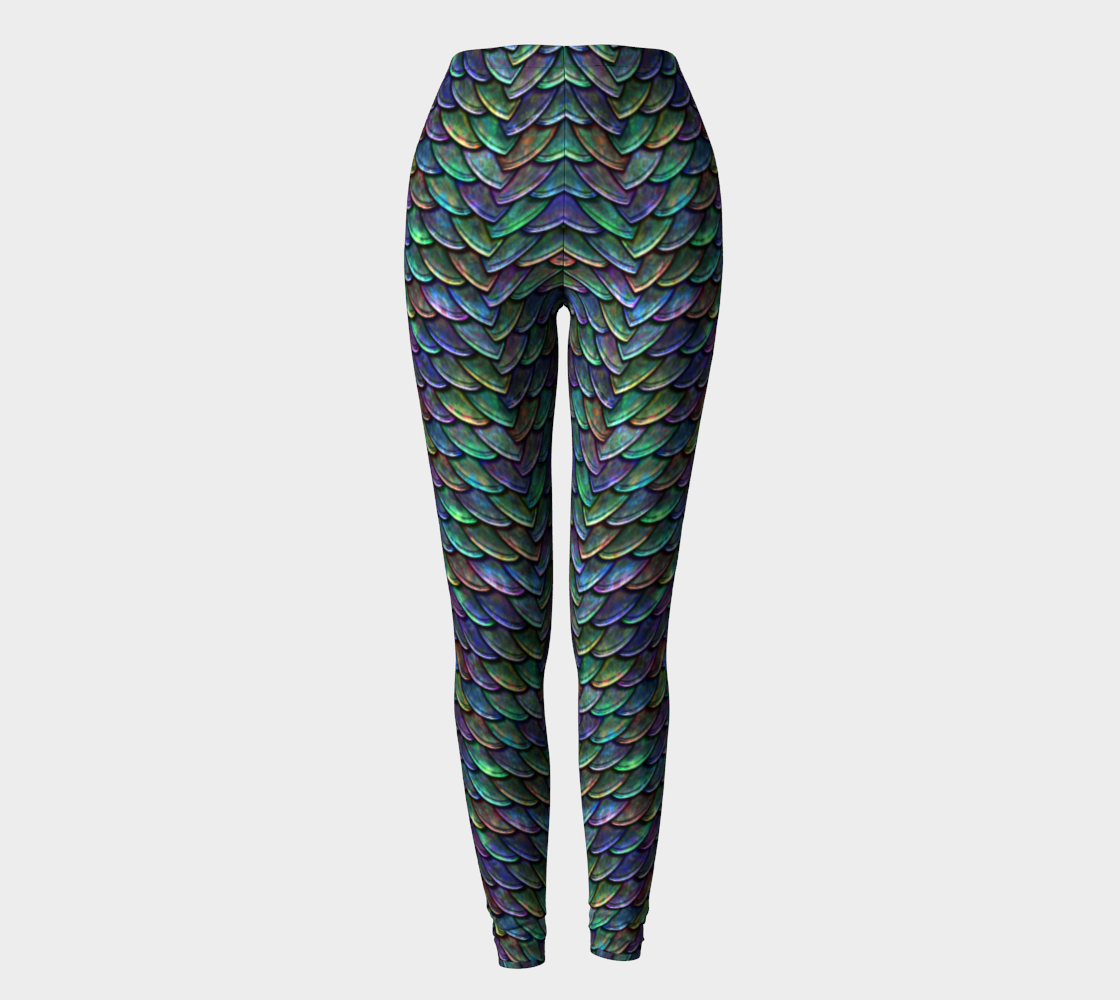 Mother of Dragons Rainbow Mermaid Scales Leggings