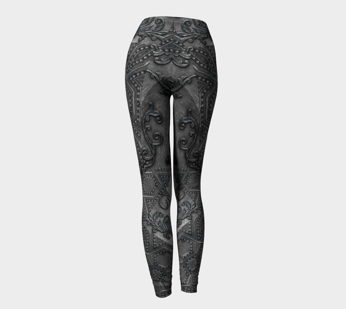 Warrior Armour Silver Metal Print Leggings