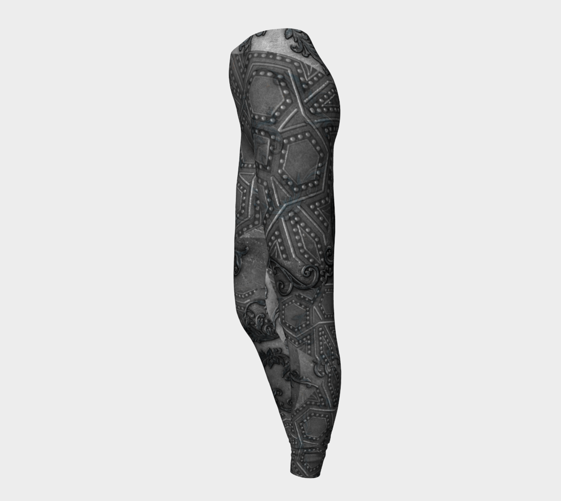 Warrior Armour Silver Metal Print Leggings