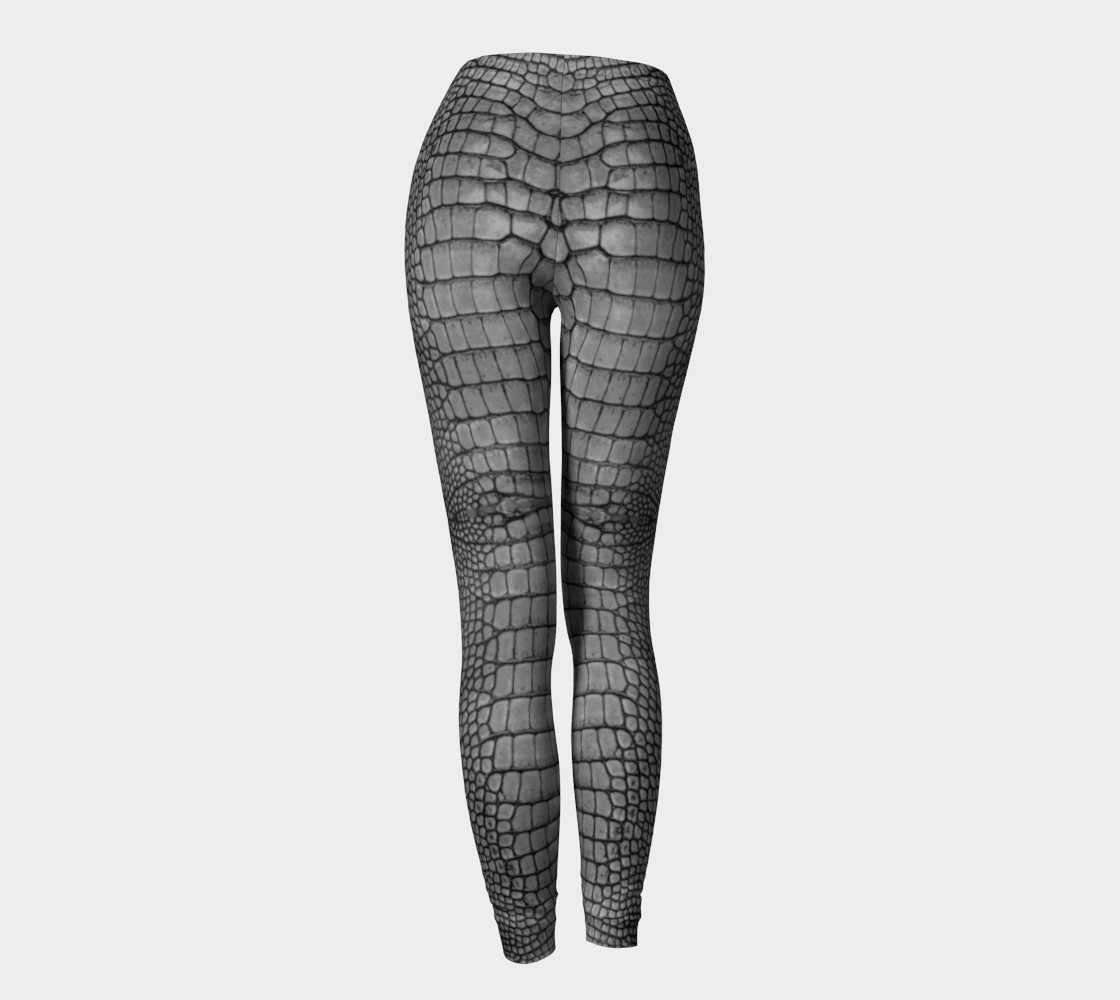 Grey Dragon Crocodile Lizard Scales Leggings