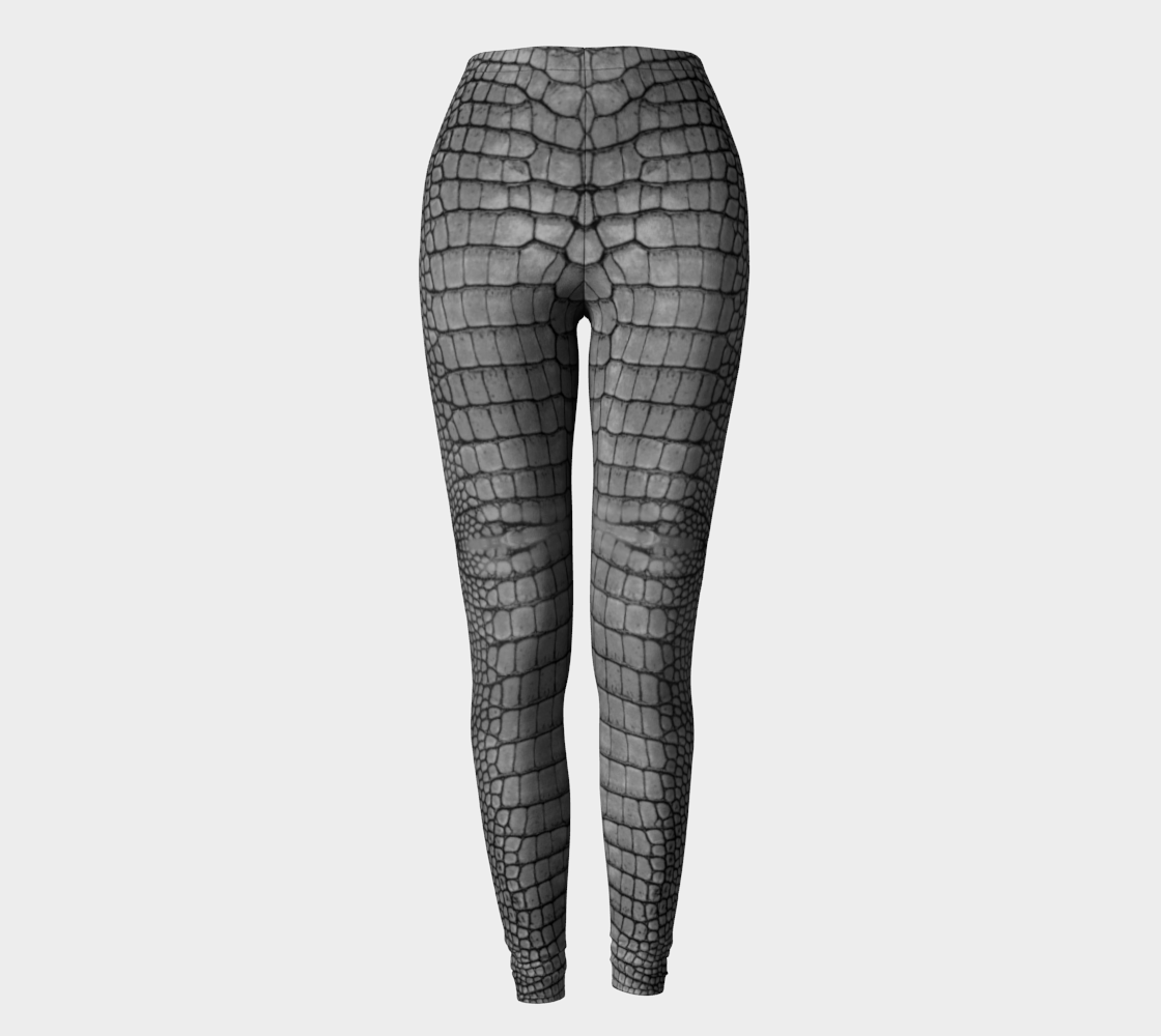 Grey Dragon Crocodile Lizard Scales Leggings