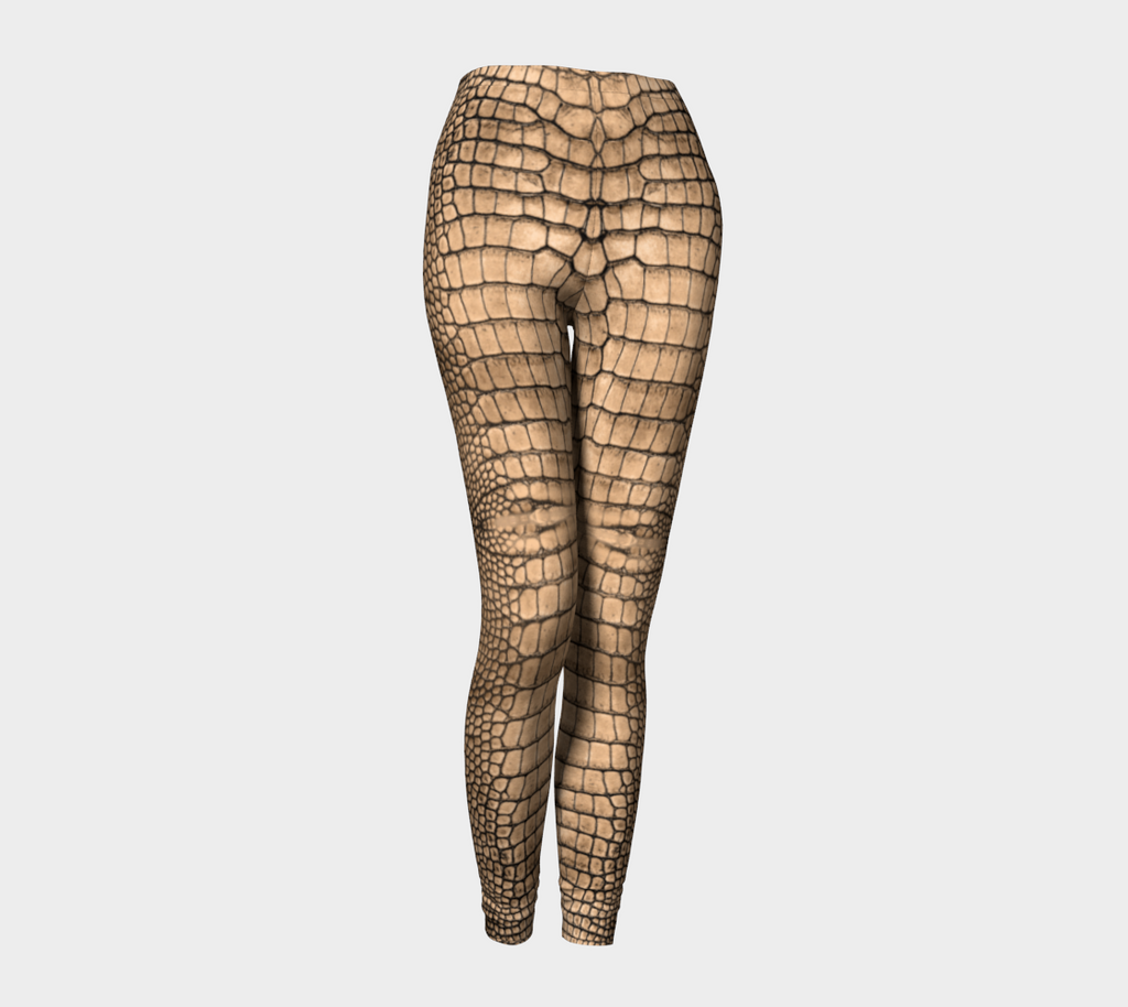 Desert Sand Dragon Crocodile Lizard Scales Leggings