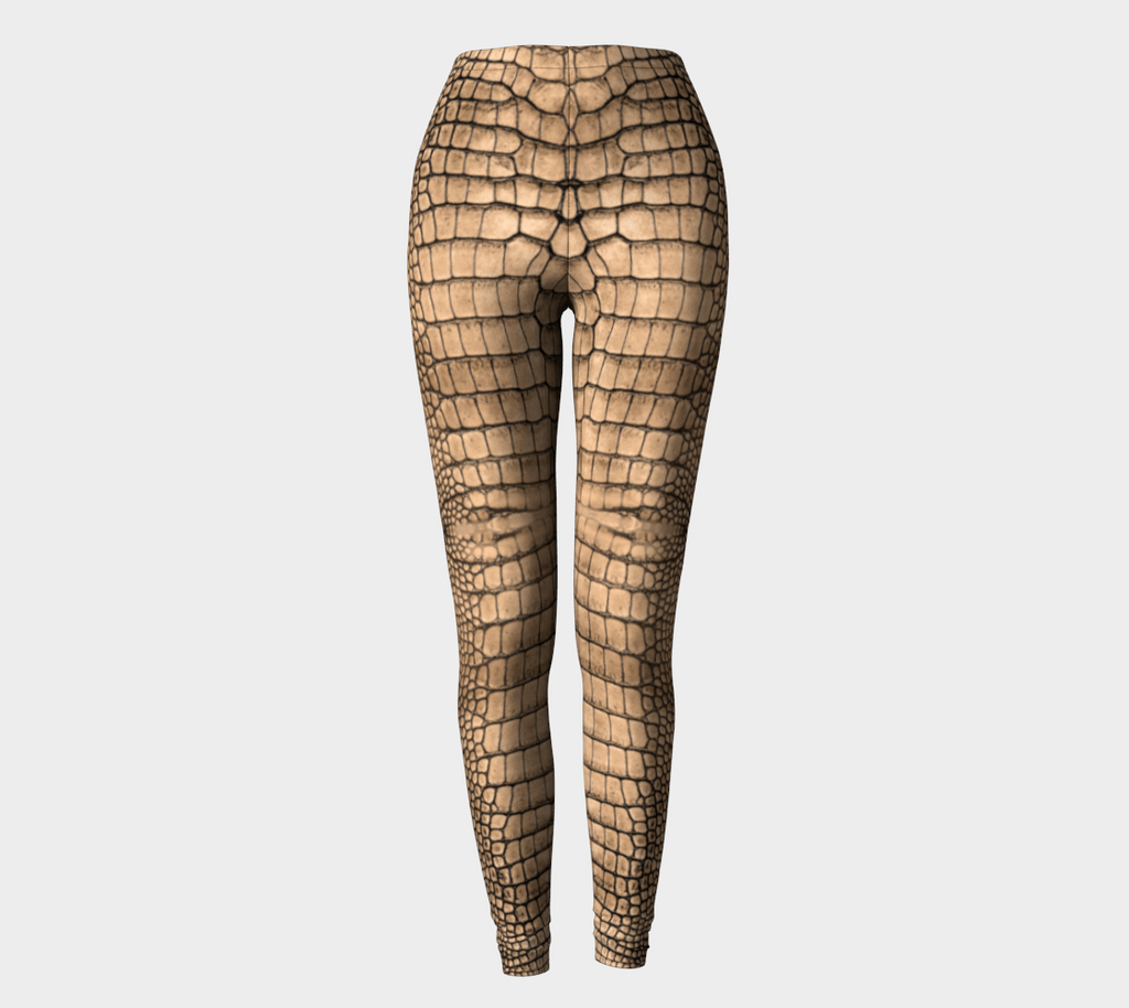 Desert Sand Dragon Crocodile Lizard Scales Leggings