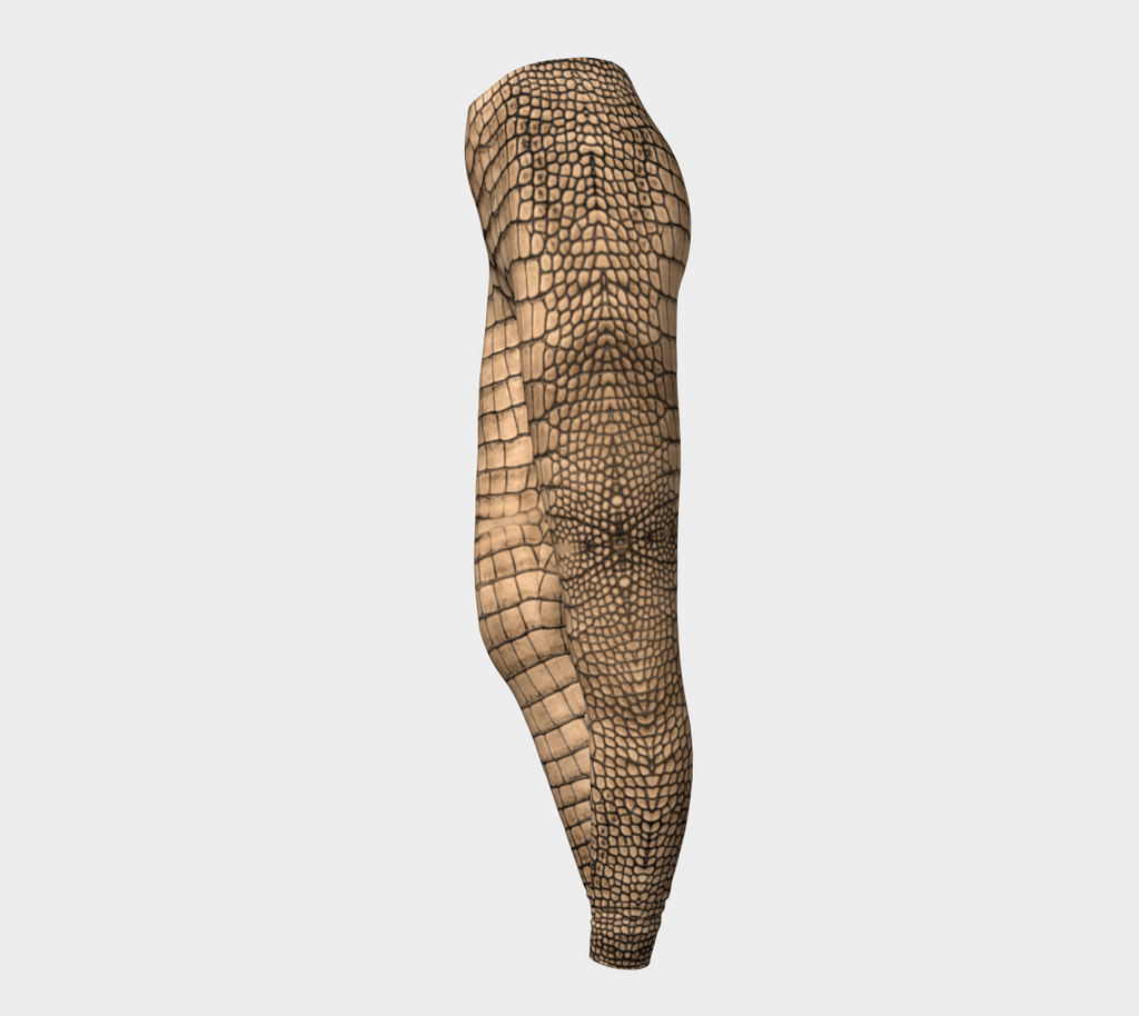 Desert Sand Dragon Crocodile Lizard Scales Leggings