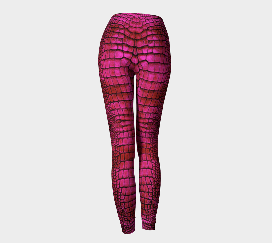 Fushia Dragon Crocodile Lizard Scales Leggings
