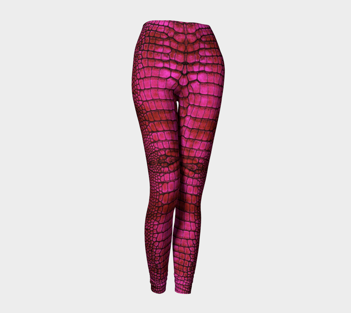Fushia Dragon Crocodile Lizard Scales Leggings