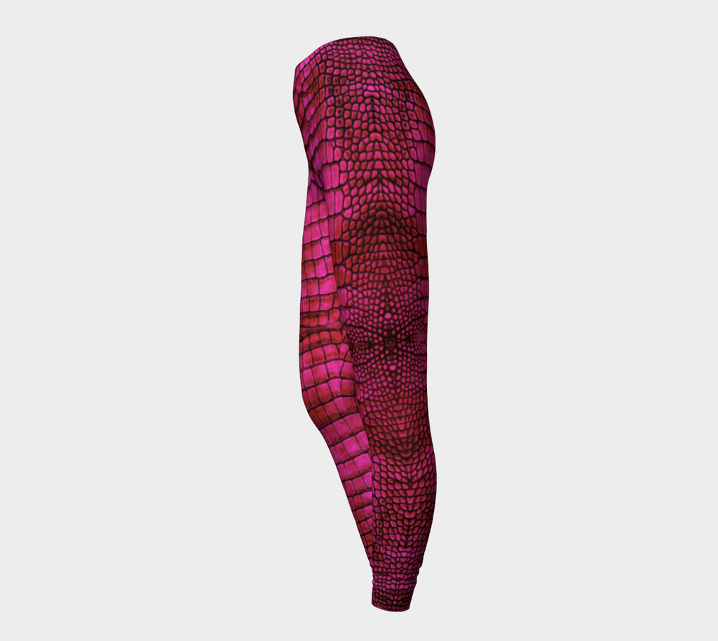 Fushia Dragon Crocodile Lizard Scales Leggings