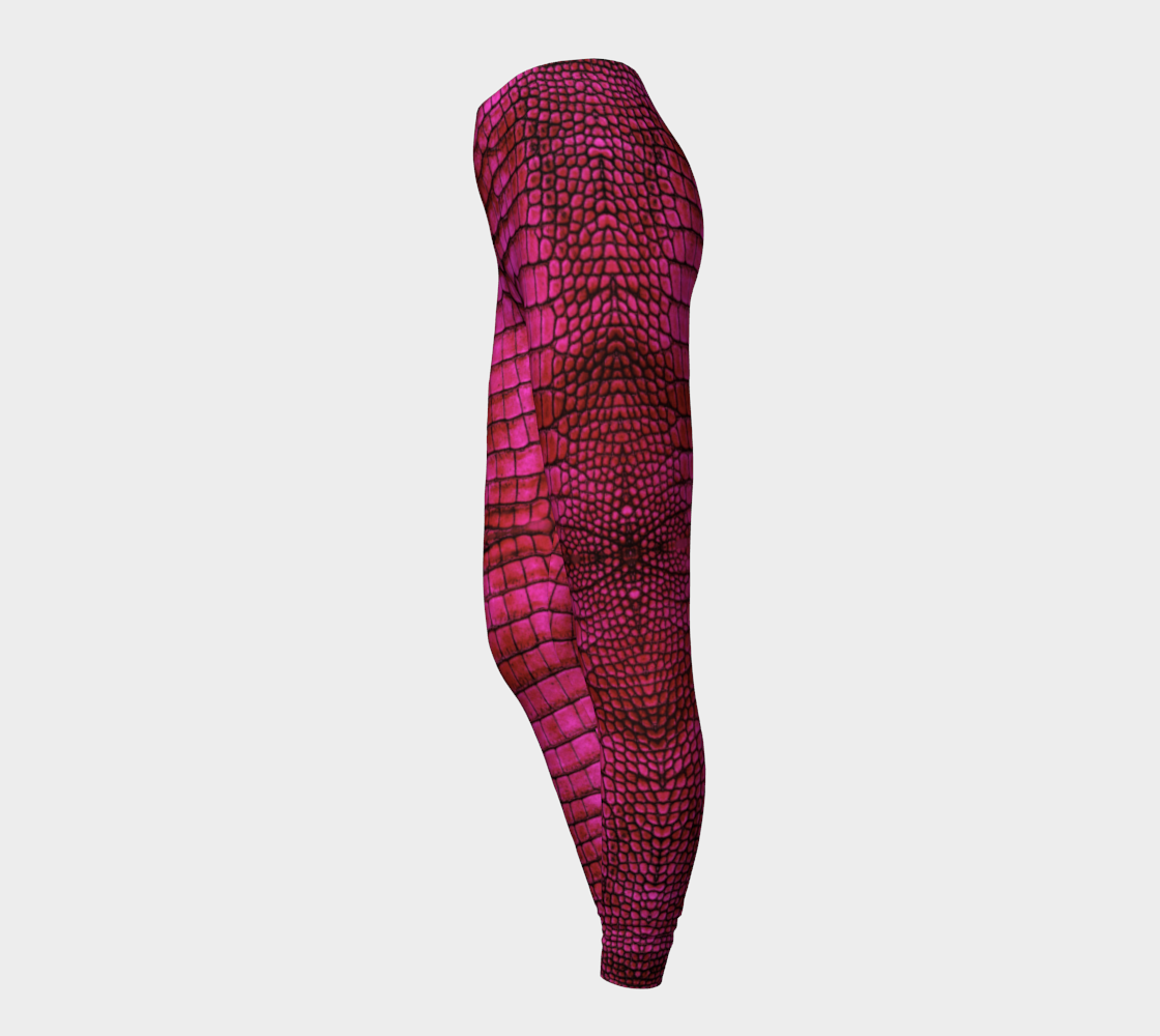 Fushia Dragon Crocodile Lizard Scales Leggings