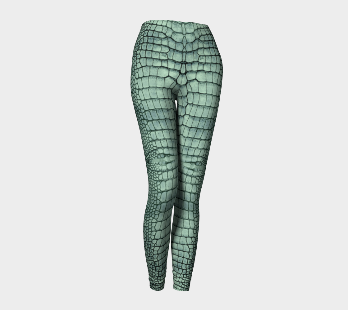 Mint Dragon Crocodile Lizard Scales Leggings