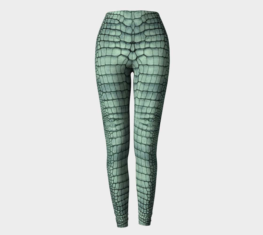 Mint Dragon Crocodile Lizard Scales Leggings