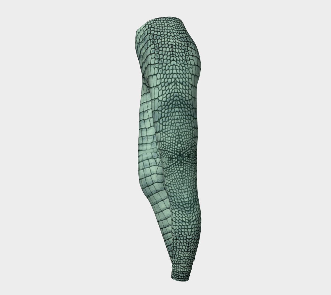Mint Dragon Crocodile Lizard Scales Leggings
