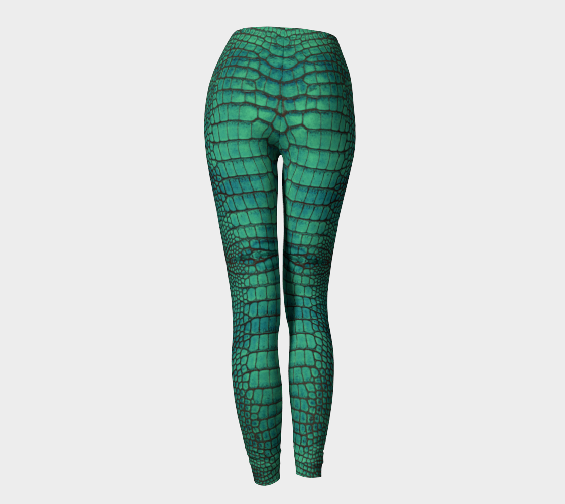 Emerald Dragon Crocodile Lizard Scales Leggings