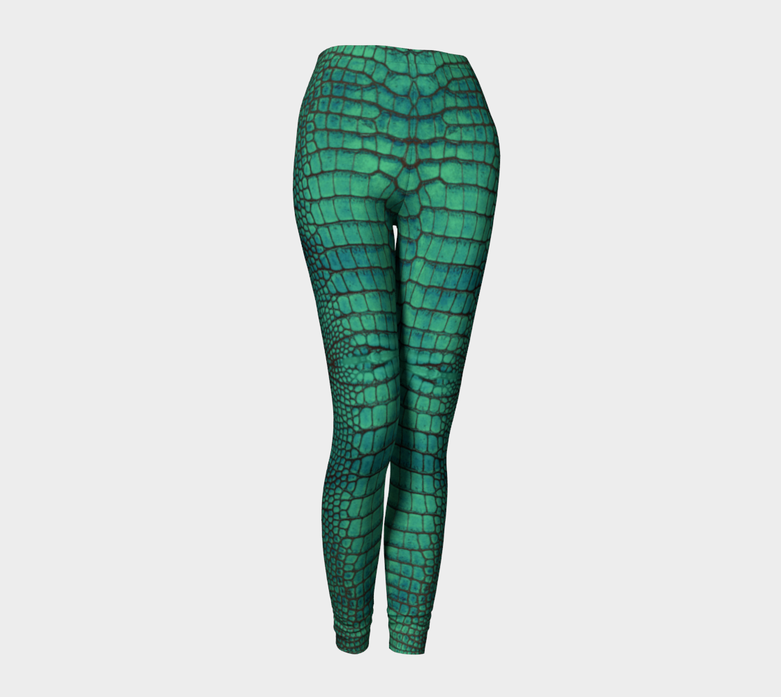 Emerald Dragon Crocodile Lizard Scales Leggings
