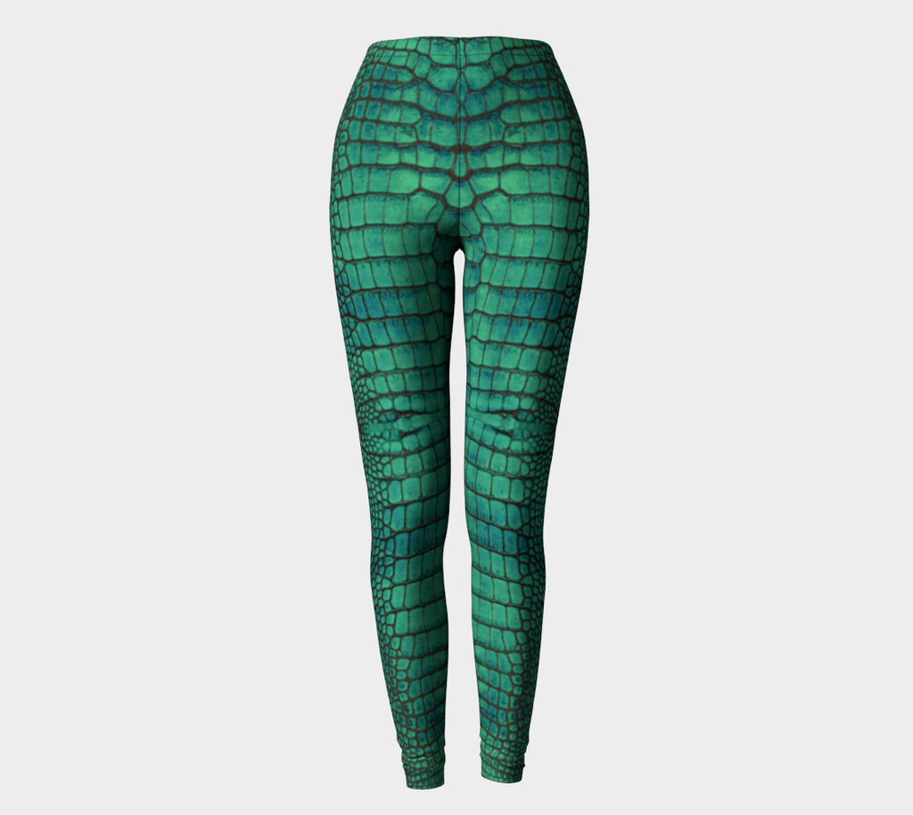 Emerald Dragon Crocodile Lizard Scales Leggings