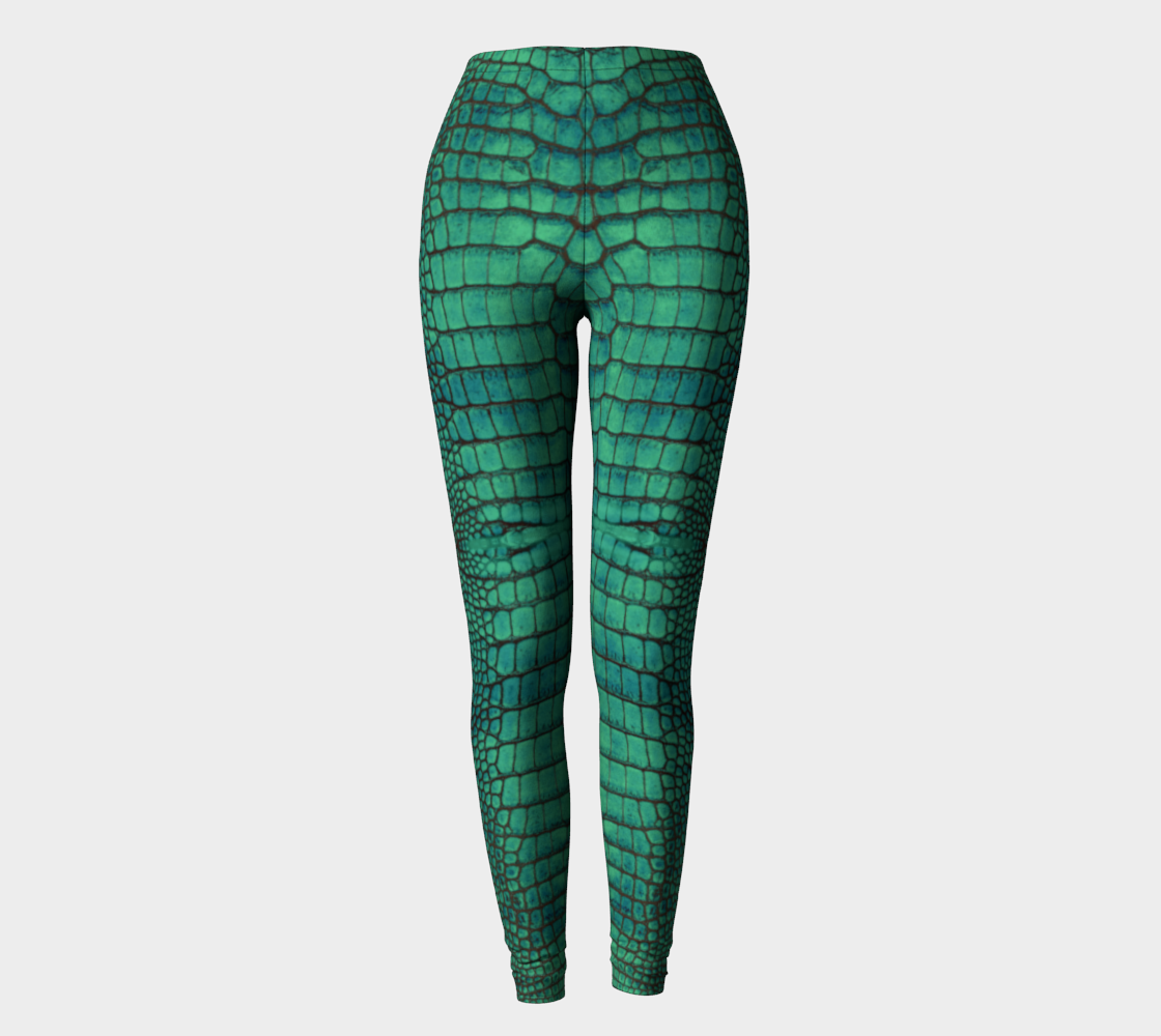Emerald Dragon Crocodile Lizard Scales Leggings