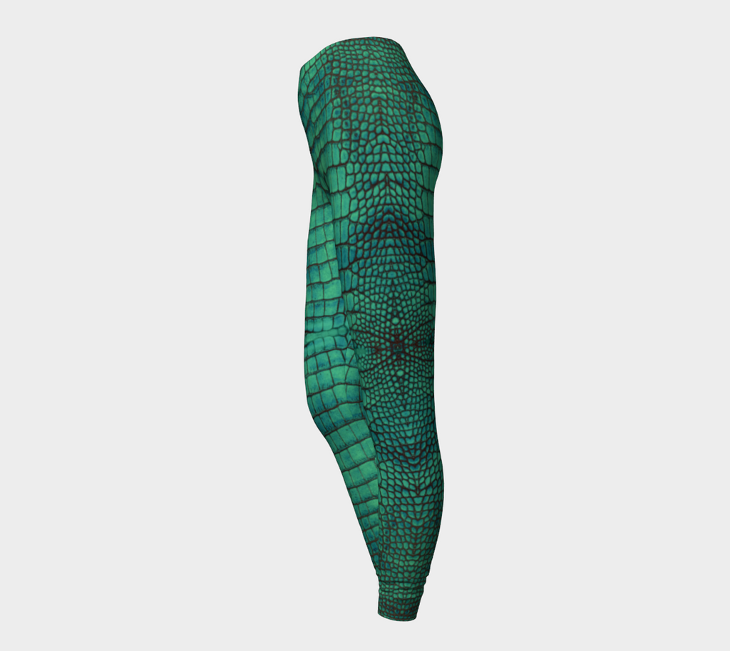 Emerald Dragon Crocodile Lizard Scales Leggings