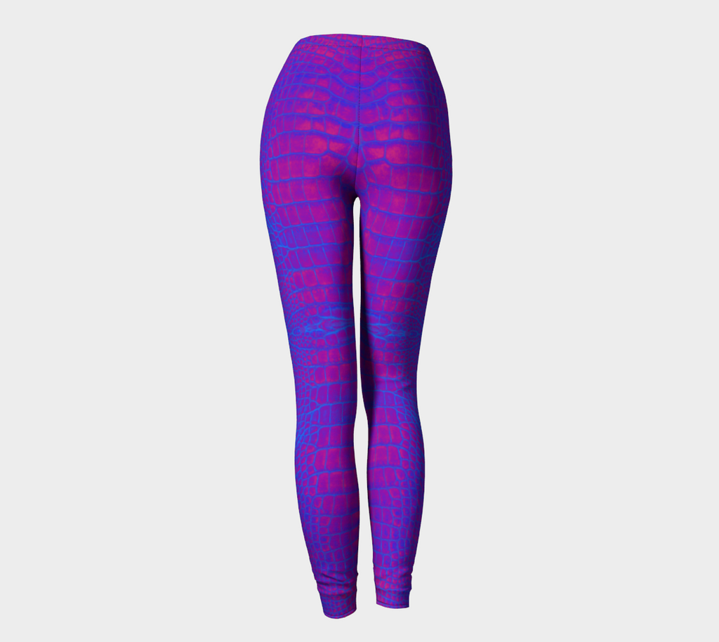 Violet Dragon Crocodile Lizard Scales Leggings