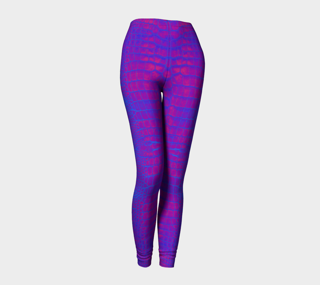 Violet Dragon Crocodile Lizard Scales Leggings