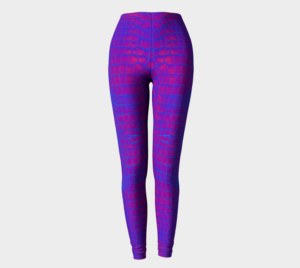 Violet Dragon Crocodile Lizard Scales Leggings
