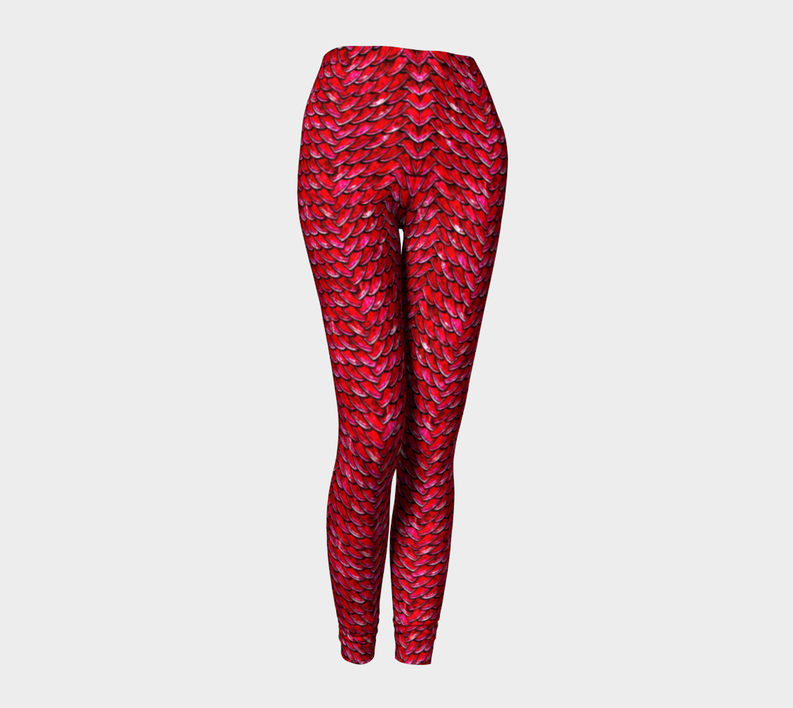 Mother of Dragons Bright Red Scales Leggings