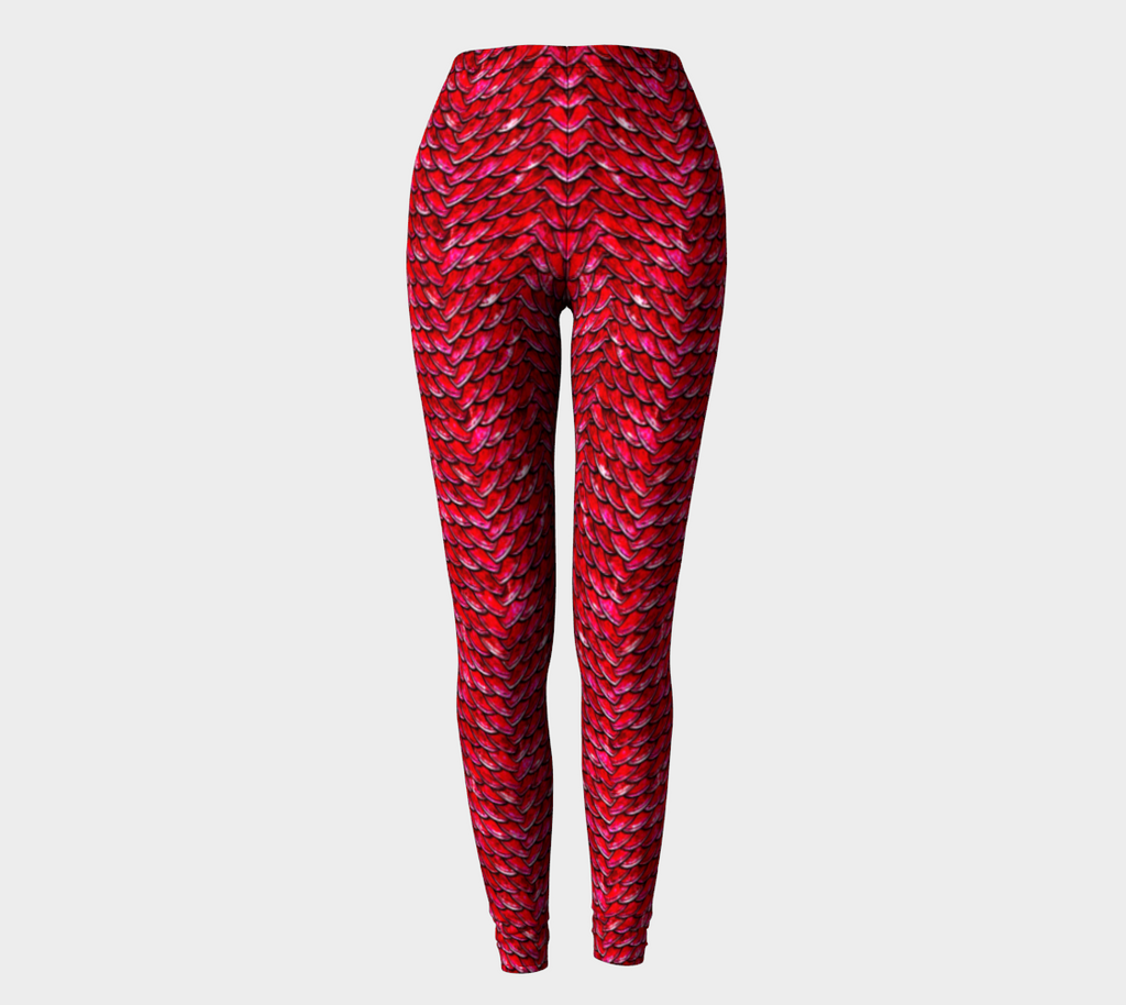 Mother of Dragons Bright Red Scales Leggings