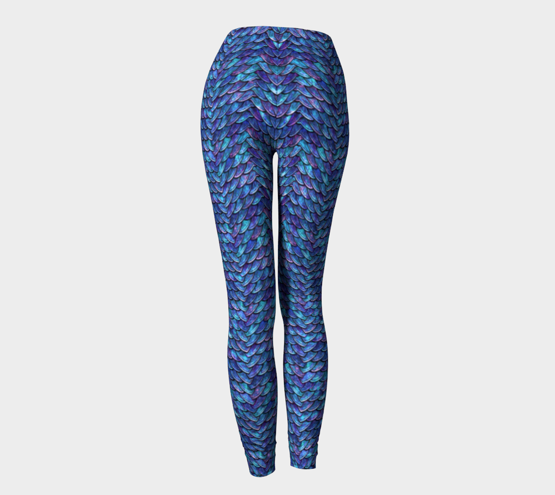 Mother of Dragons Blue Scales Leggings