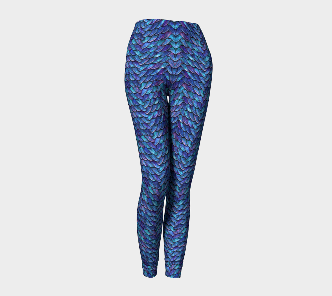 Mother of Dragons Blue Scales Leggings
