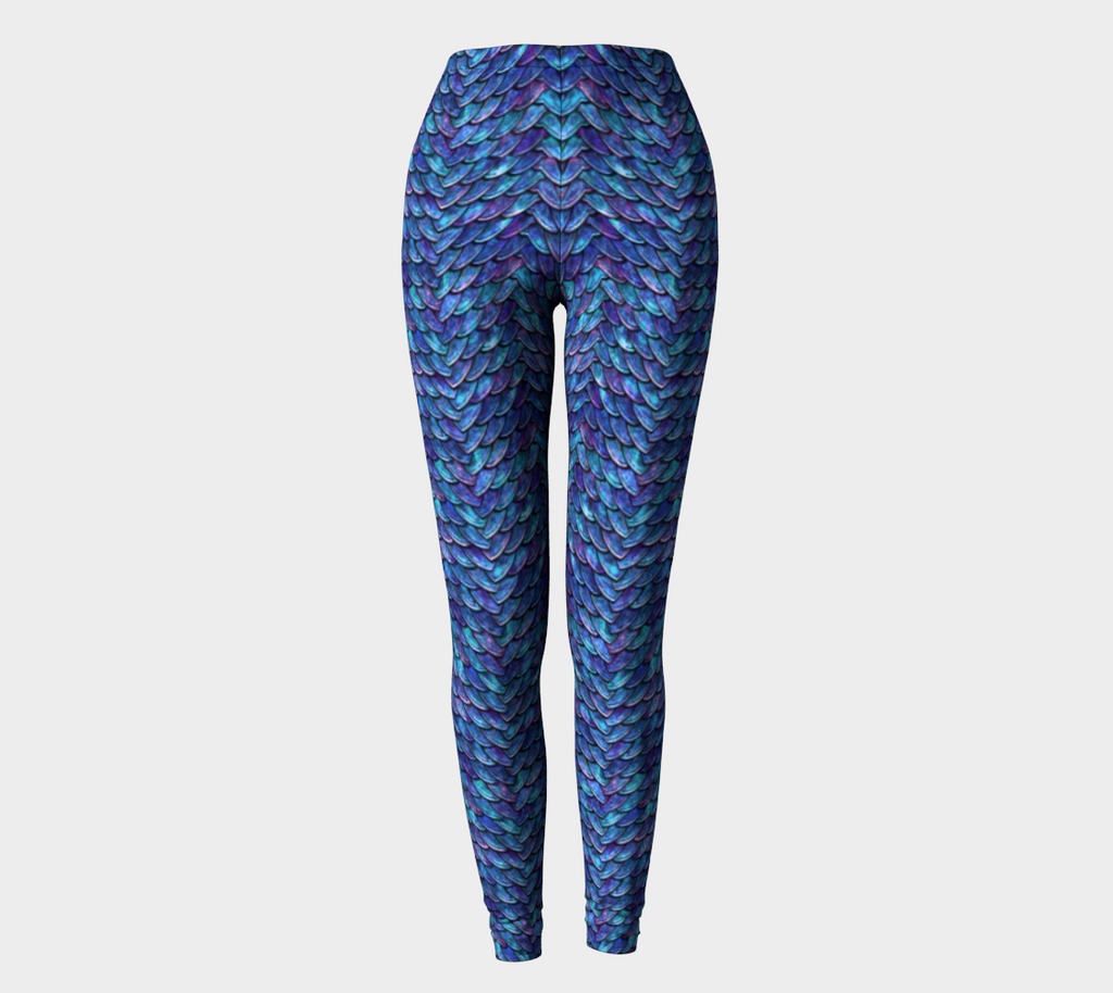 Mother of Dragons Blue Scales Leggings
