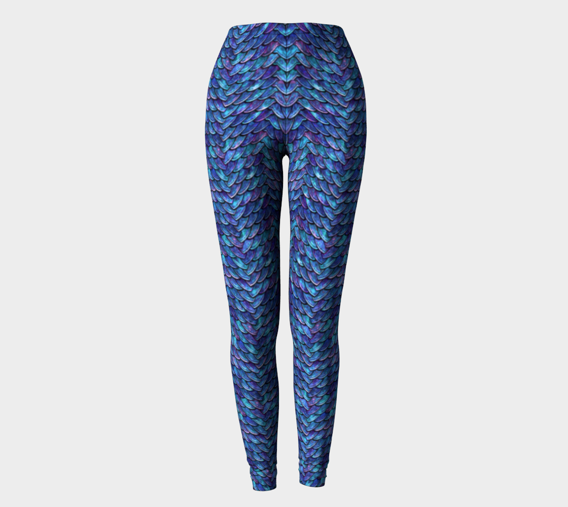 Mother of Dragons Blue Scales Leggings