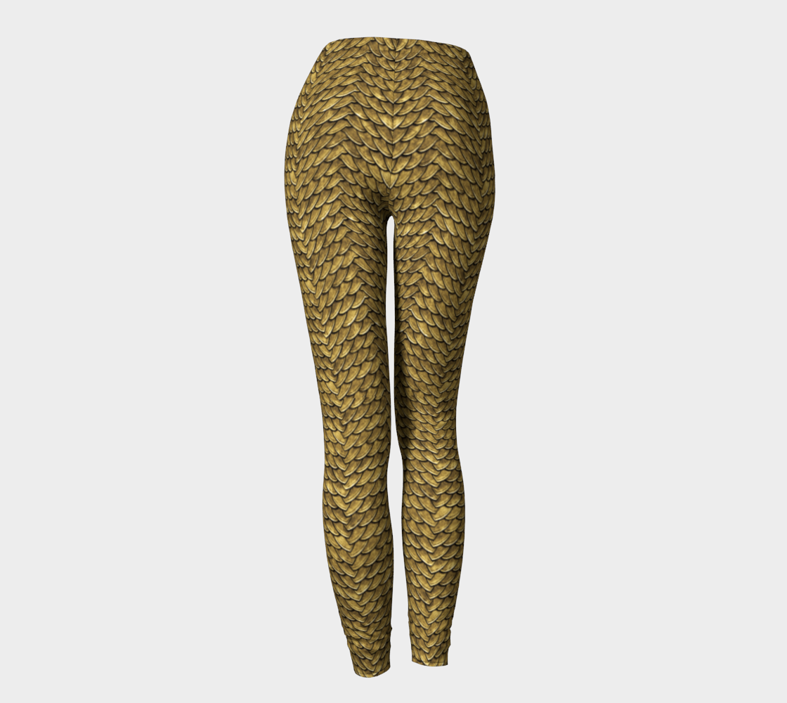 Golden Disco Dragon Scales Leggings