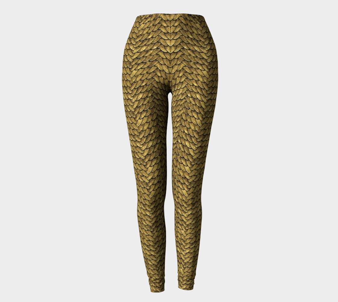 Golden Disco Dragon Scales Leggings