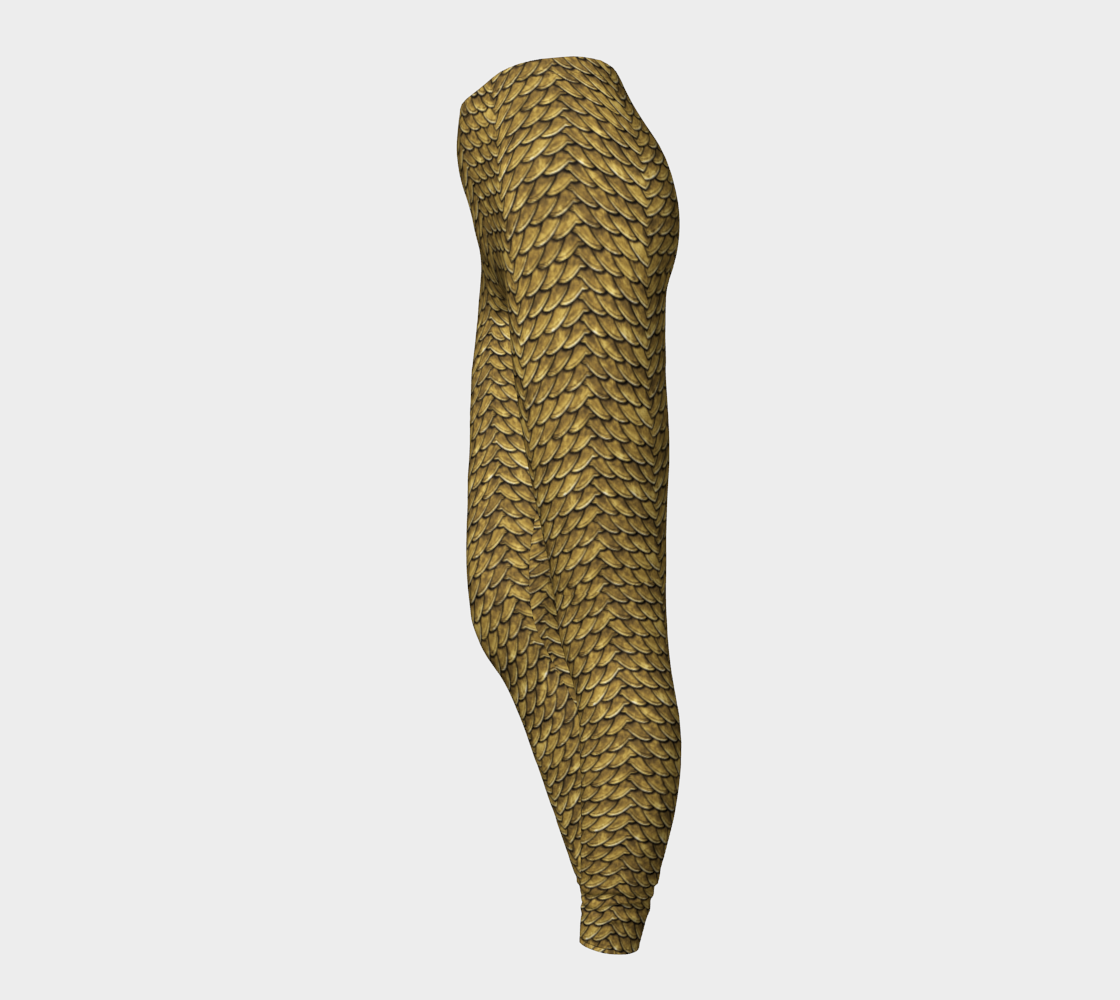 Golden Disco Dragon Scales Leggings