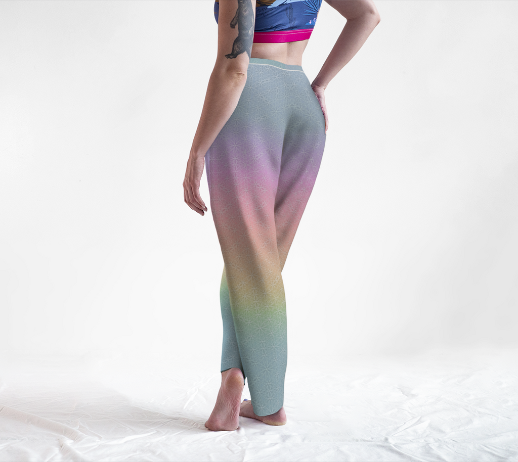 Light Rainbow Flower of Life Pattern Lounge Pants