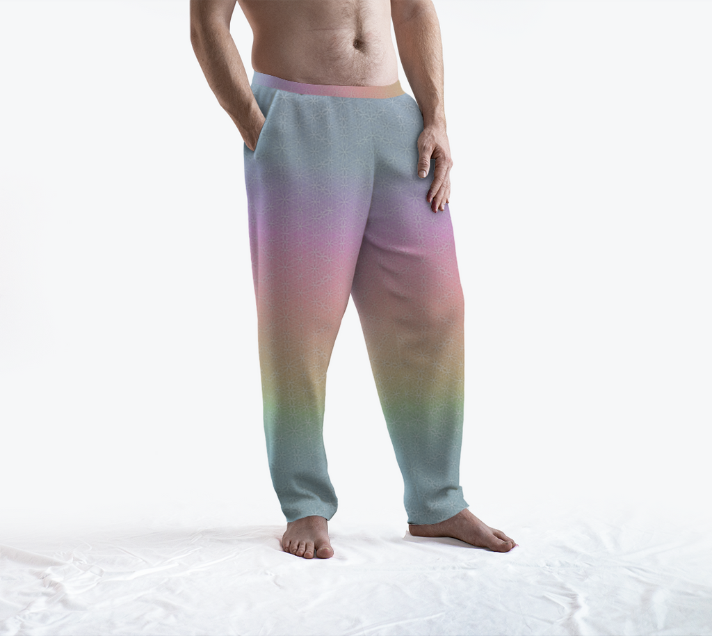 Light Rainbow Flower of Life Pattern Lounge Pants