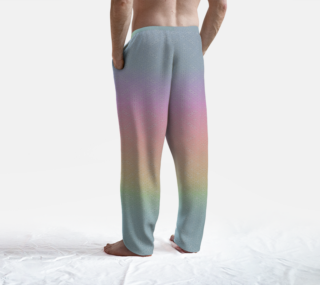 Light Rainbow Flower of Life Pattern Lounge Pants