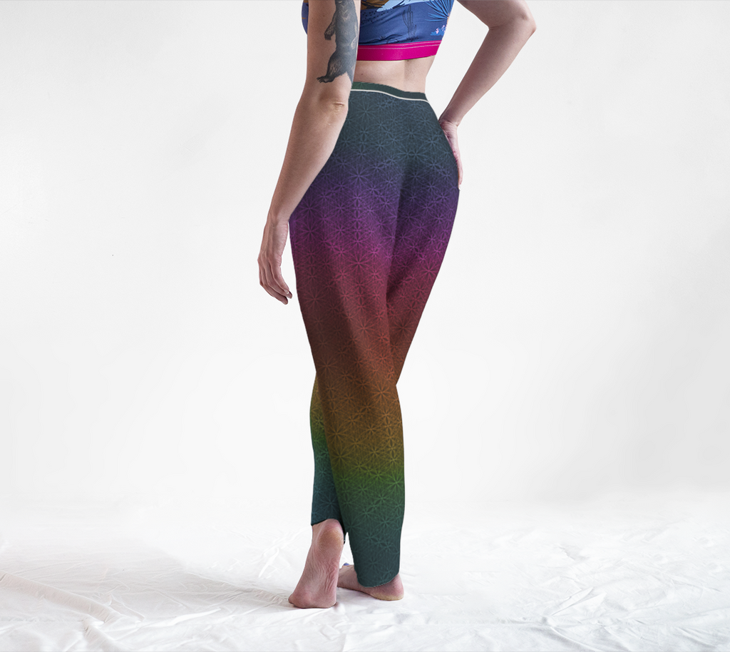 Hey Rainbow Flower of Life Pattern Lounge Pants