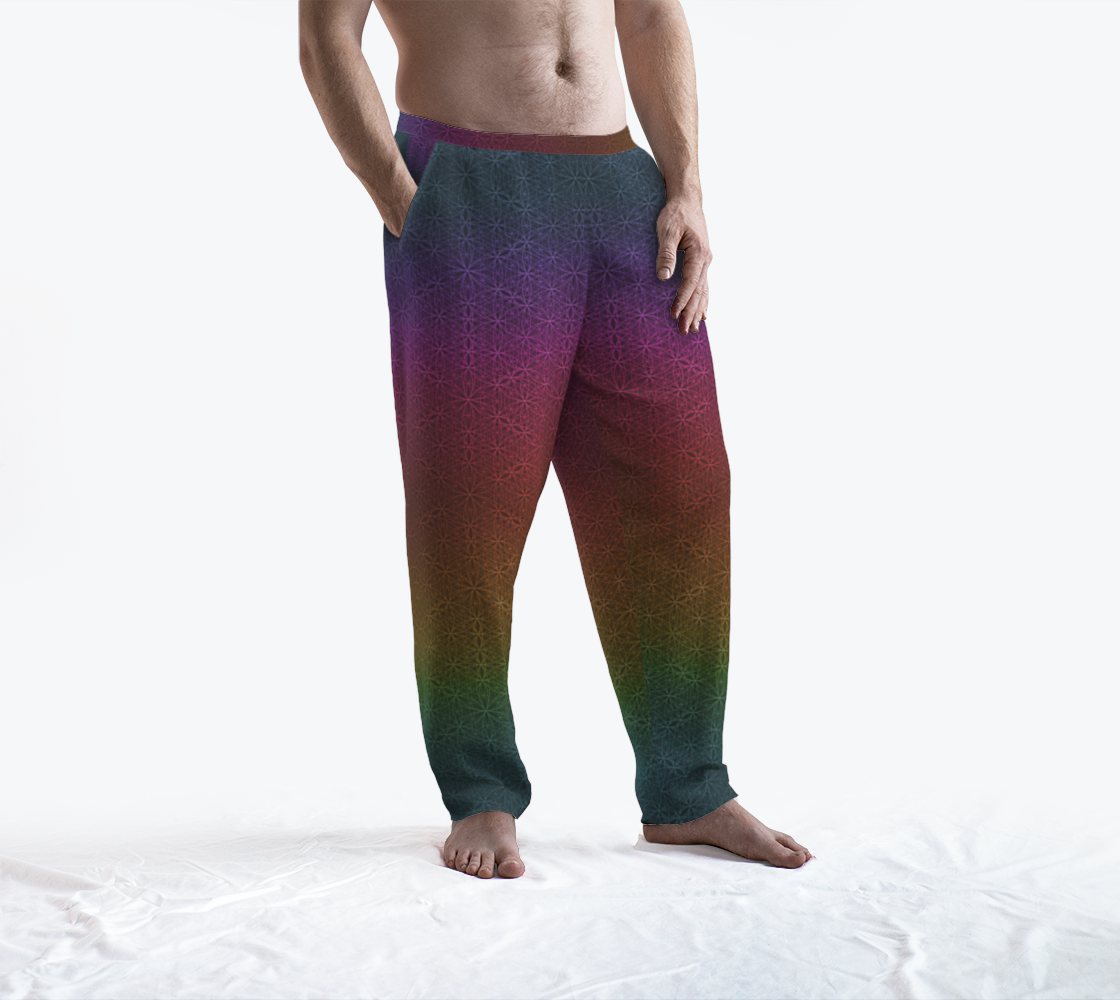 Hey Rainbow Flower of Life Pattern Lounge Pants