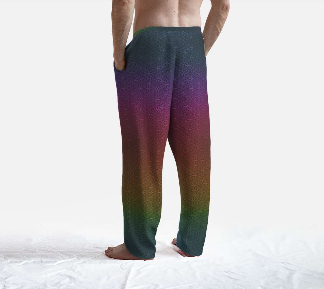Hey Rainbow Flower of Life Pattern Lounge Pants