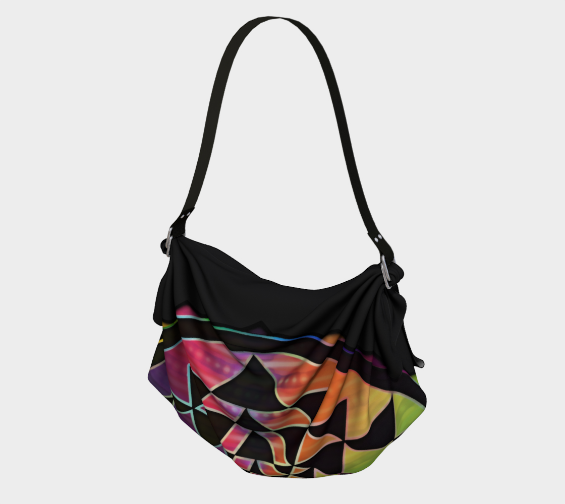 Rainbow Sri Yantra Origami Tote