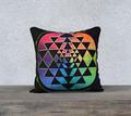 Rainbow Sri Yantra 18" Pillowcase