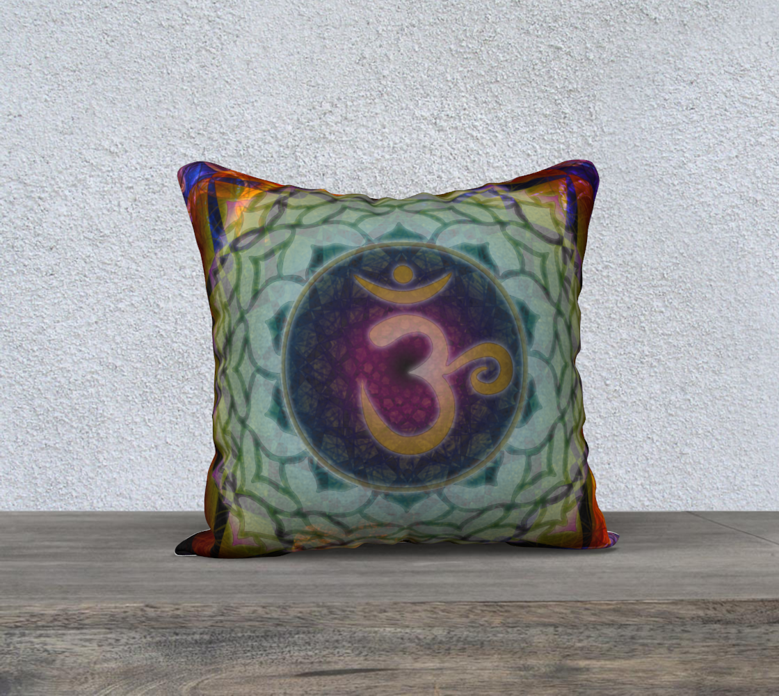 Crown Chakra Pillowcase Invisible Zipper 18"