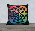 Rainbow Sri Yantra 22" Pillowcase