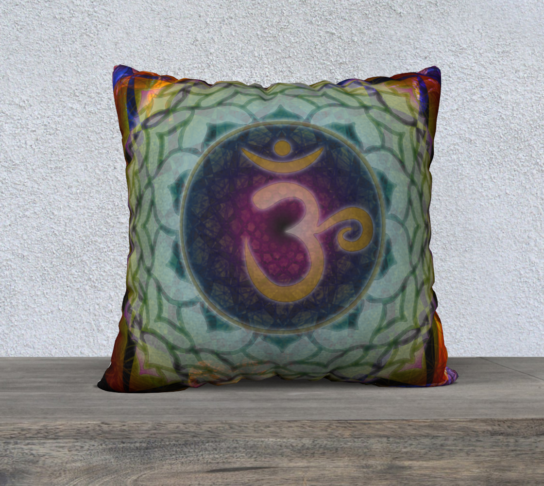 Crown Chakra Pillowcase Invisible Zipper 22"