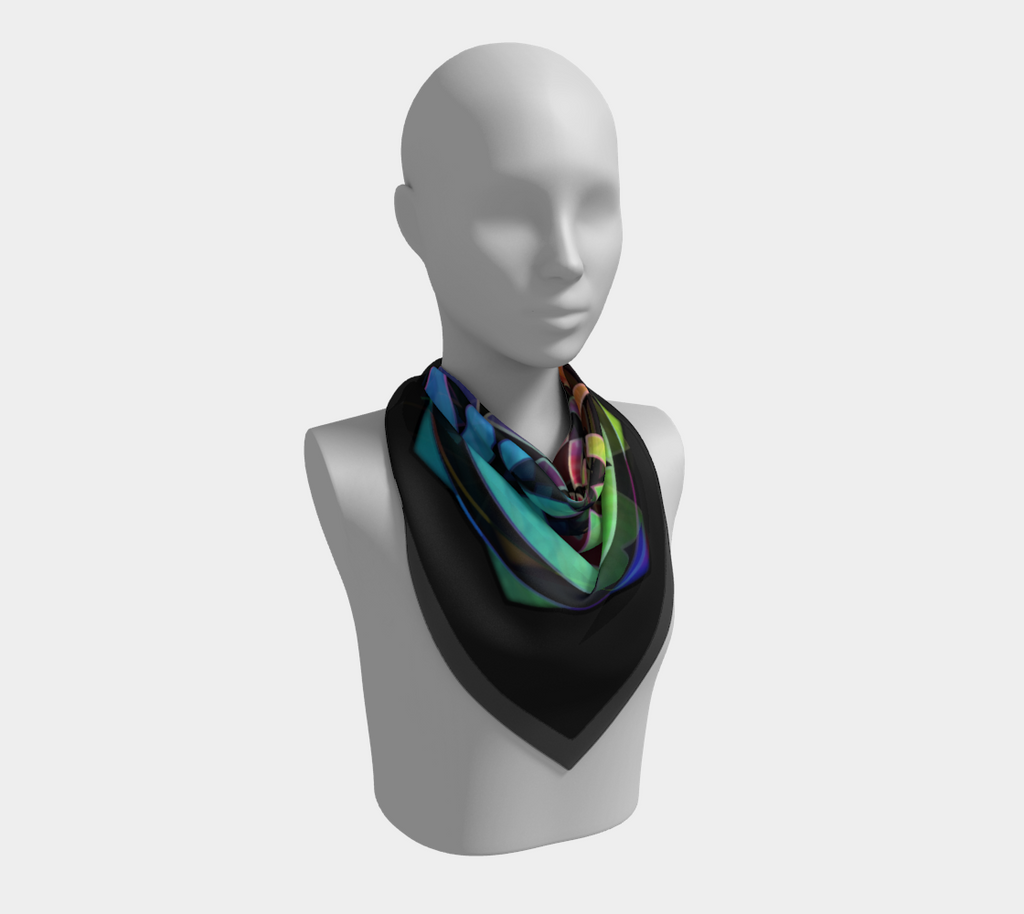 Rainbow Sri Yantra for Prosperity Scarf or Tapestry