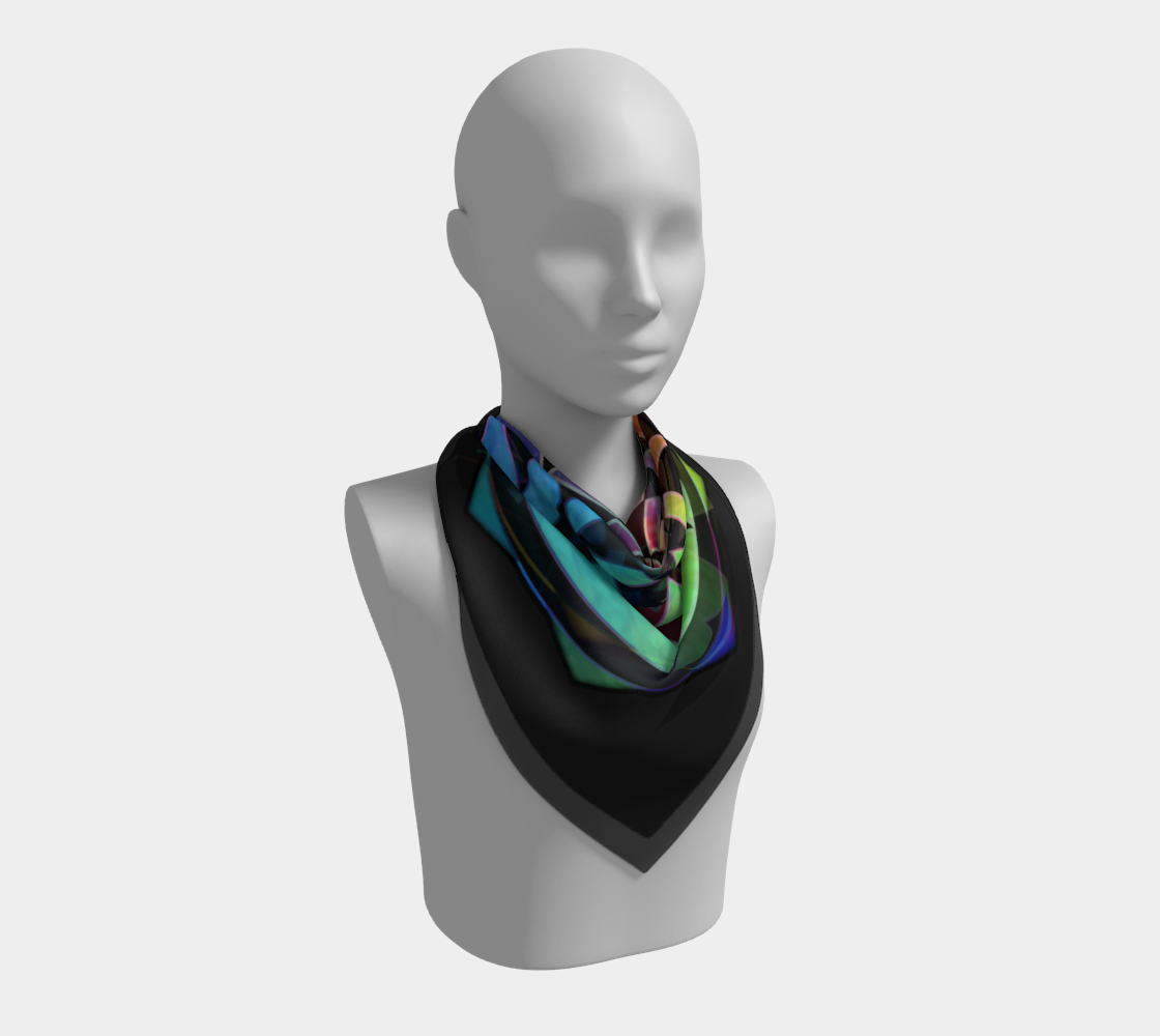 Rainbow Sri Yantra for Prosperity Scarf or Tapestry