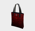 Skull Damask Bag Red Lined Tote Shoulder Bag