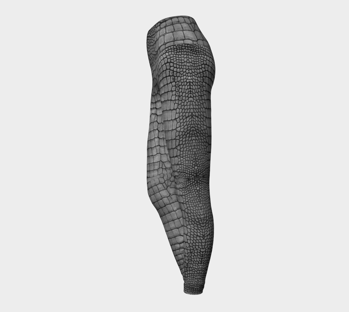 Grey Dragon Crocodile Lizard Scales Yoga Leggings