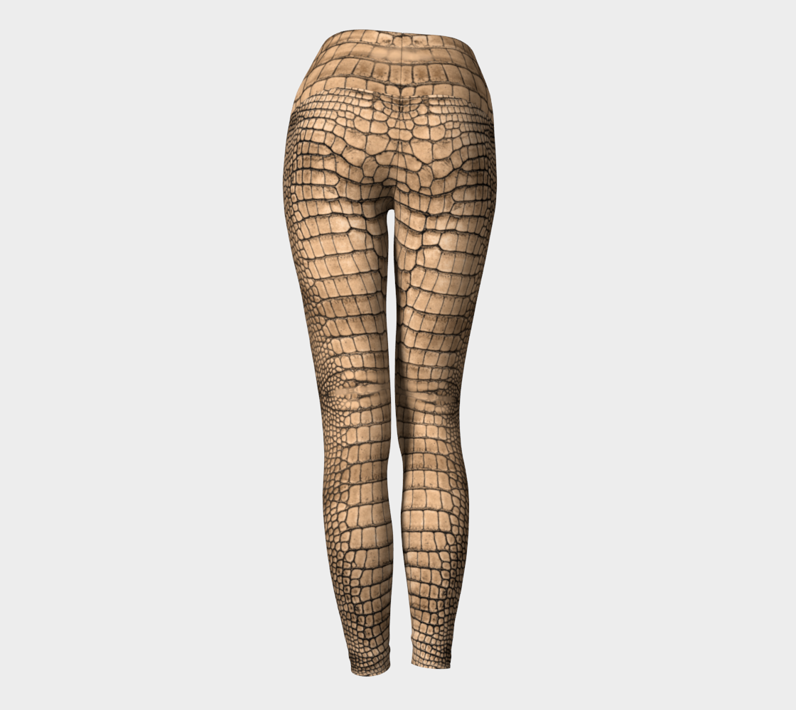 Desert Sand Dragon Crocodile Lizard Scales Yoga Leggings